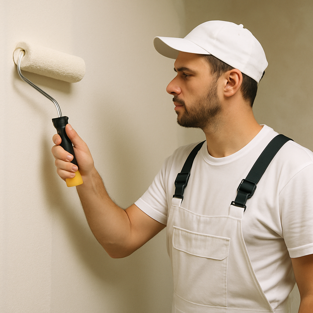 Professional painter at work