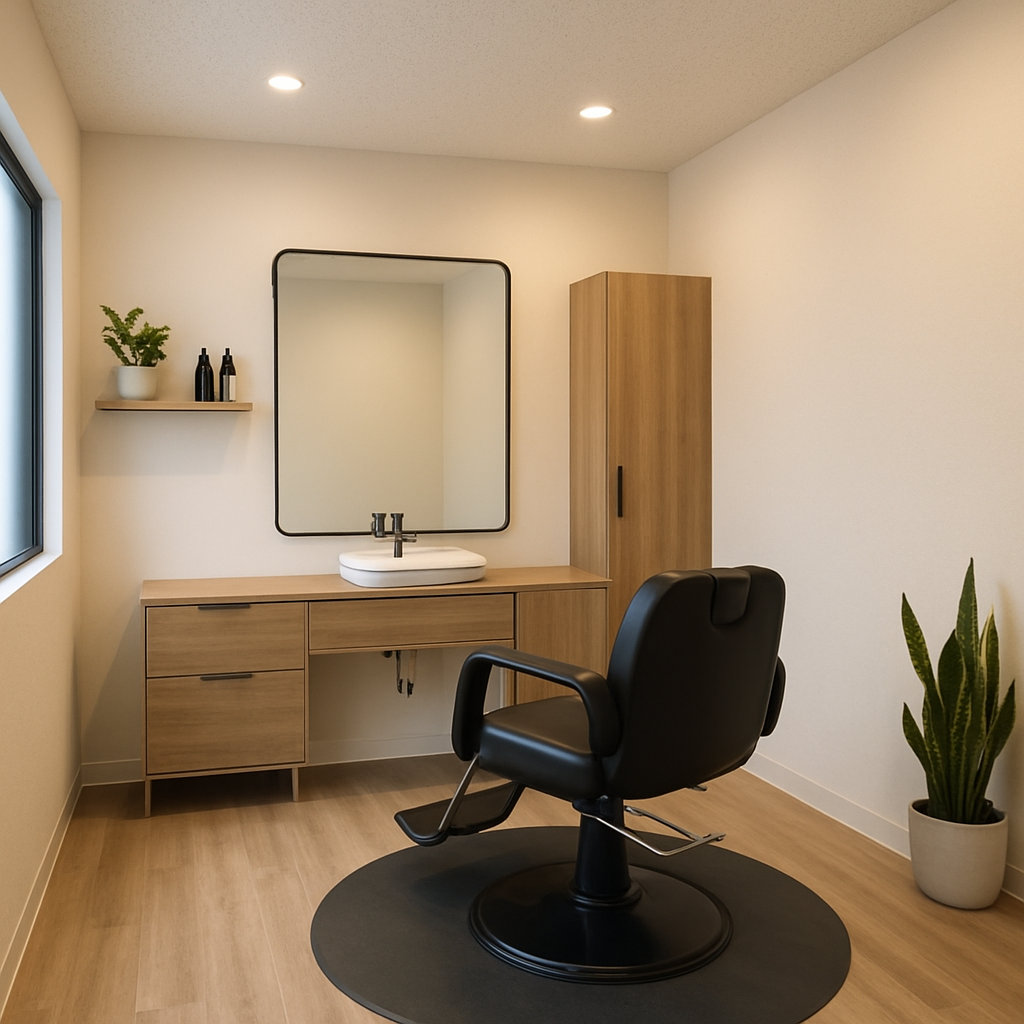 Modern salon suite interior