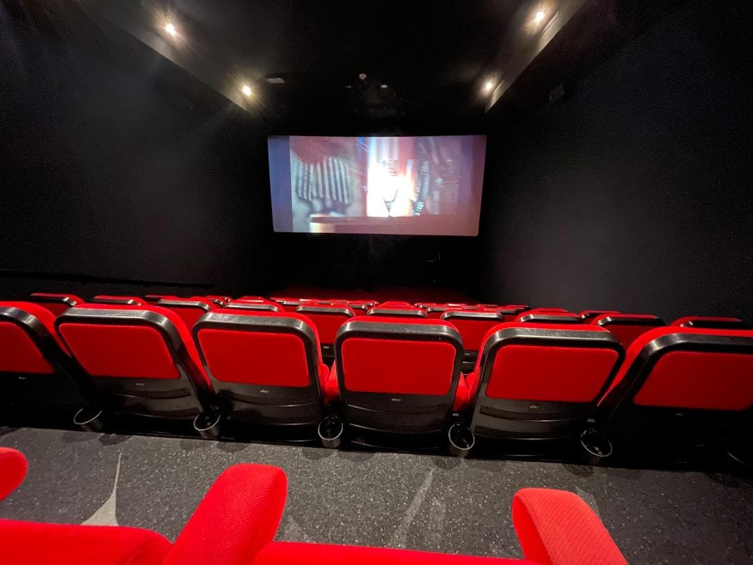 Home theater setup with comfortable seating